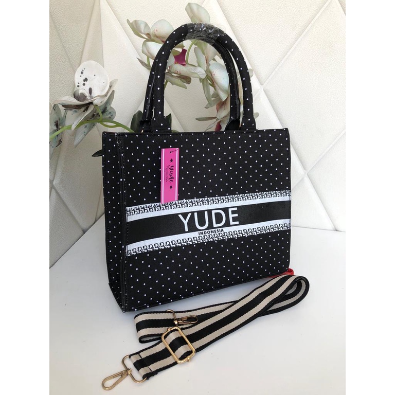 YUDE!!! TOTE BAG WANITA TERBARU KANVAS PREMIUM UK 28x24cm / HANDBAG CEWE KEKINIAN IMPORT