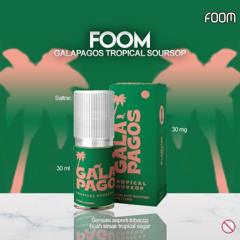 FOOM TROPICAL SERIES LIQUID SALTNIC 30MG 30ML BY FOOM X MILDOS ORIGINAL