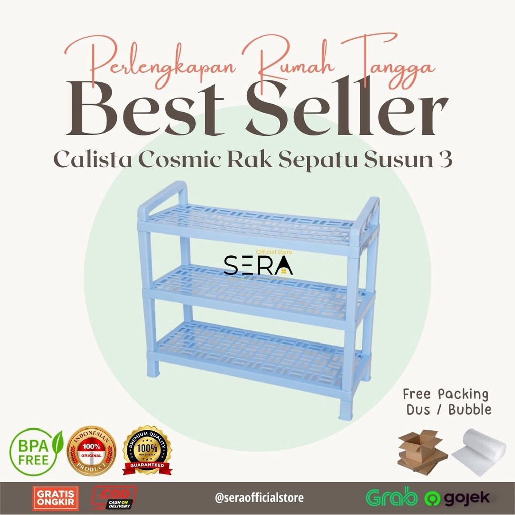 CALISTA RAK SEPATU COSMIC SUSUN 3/RAK SEPATU PLASTIK/RAK PLASTIK/RAK SEPATU SUSUN