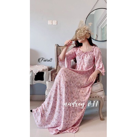 Daster arab FAIRUZ AUDREY Homedress Rayon Homewear Original Label-7