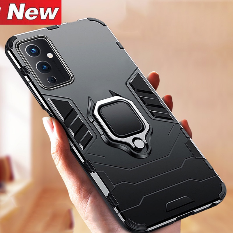 Casing Armor Shockproof + Stand Holder Magnetik Untuk Oneplus Nord 2 N200 5G CE 9R 9 Pro