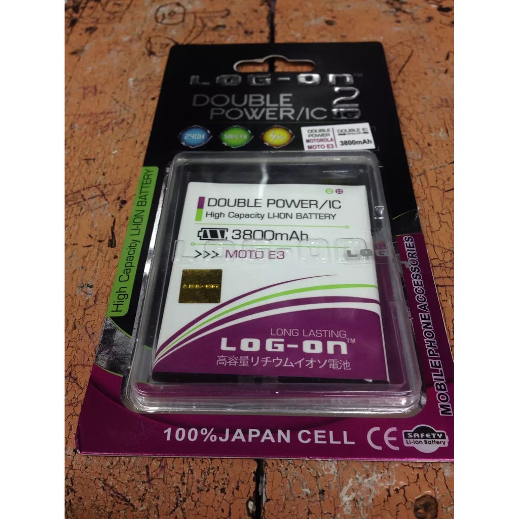 Batre Baterai Double Power IC Log-On MOTOROLA MOTO E3