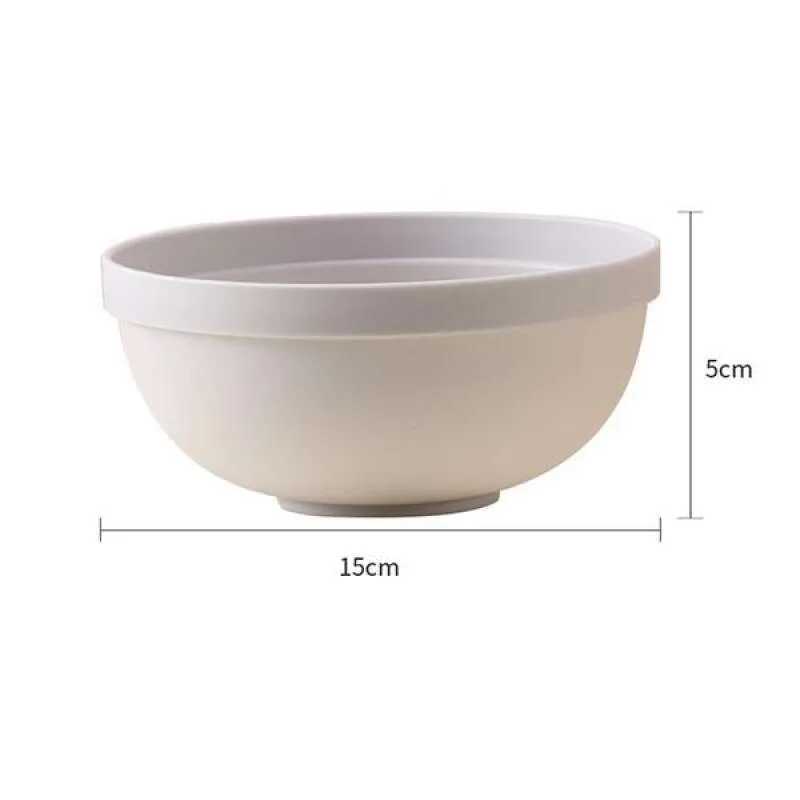 Samono Mangkok Set ( Isi 6 Pcs ) Plastik Microwaveable Alat Makan Set Soup Plate Wheatstraw Bowl Tahan Panas