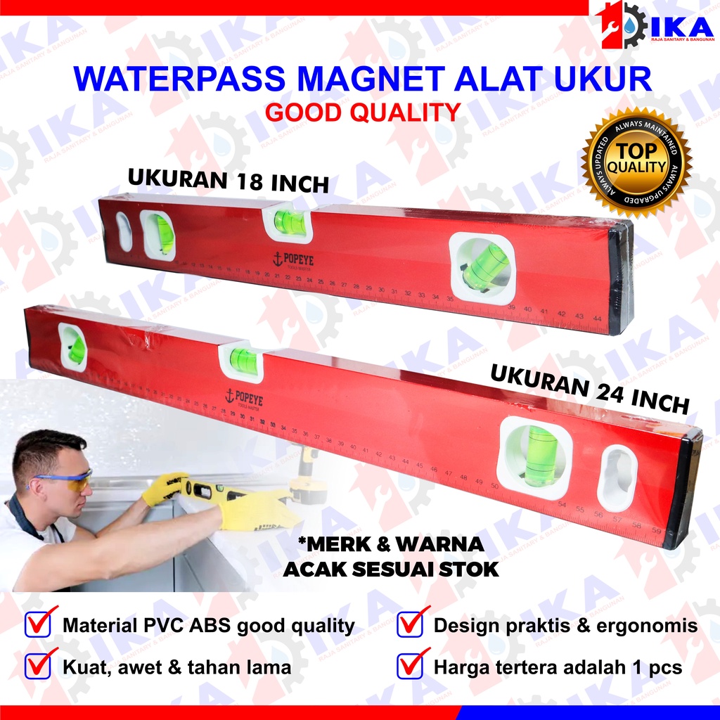 Waterpas Magnet 60cm l Watterpas 24 Inci / Waterpas Magnet 18 Inci l Waterpass 45 cm l Alat Ukur Tukang / Waterpass waterpas Magnit 40 cm Alat Ukur Kemiringan Sudut Waterpass Alumunium Allumunium Panjang 45 &amp; 60 cm PALAZZO Alat pengukur Kemiringan Drajat