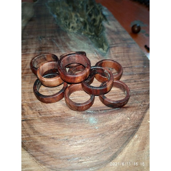 Cincin kayu nagasari asli | ring kayu | cincin etnik