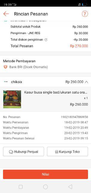 Kasur busa single bad murah sprei katun lokal resleting 