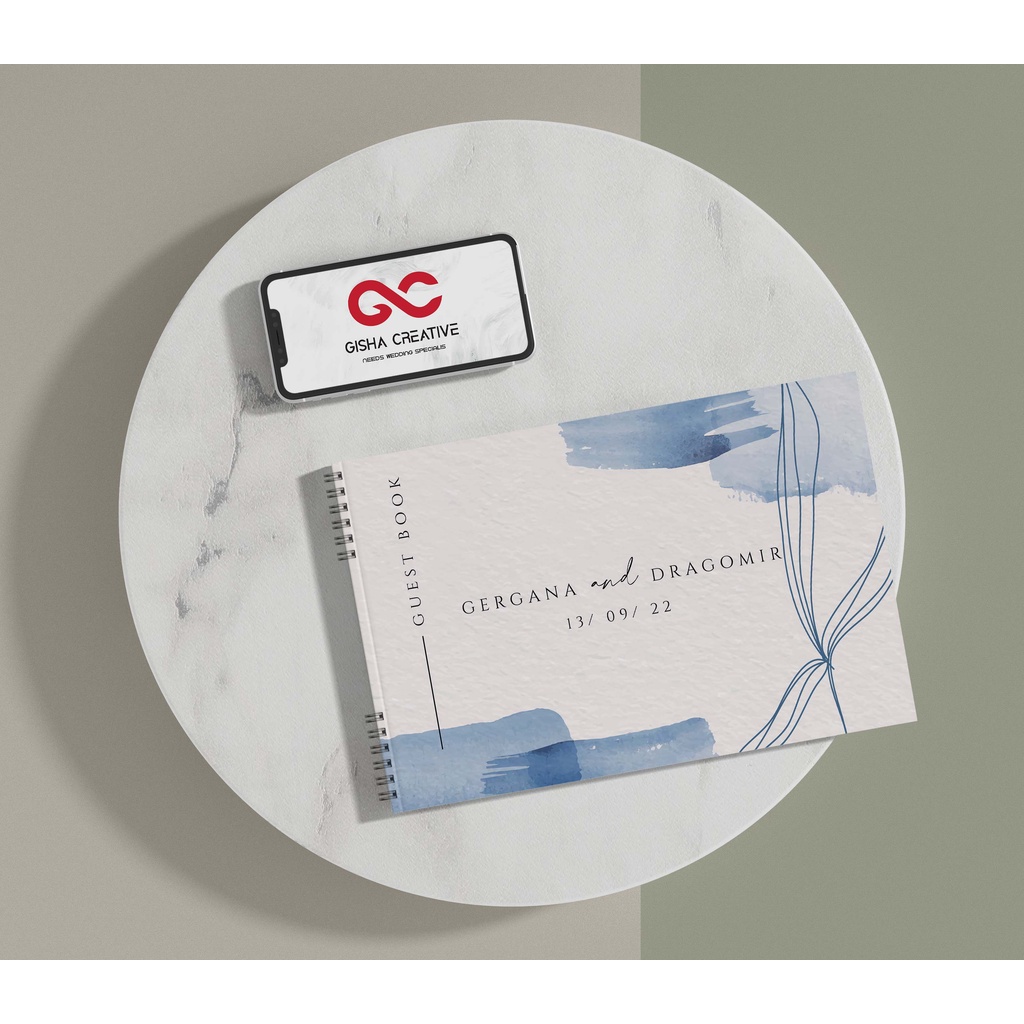BUKU TAMU PERNIKAHAN HARD COVER & SOFT COVER DESIGN CUSTOM JILID SPIRAL MURAH DEPOK