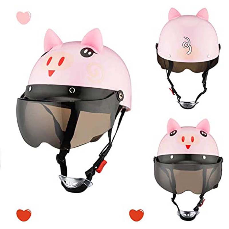 [1Pc Cute Cat Ears Accessories Helmet Stickers] [Self Adhesive Motorcycle Helmet Decoration]