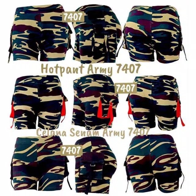 Celana Senam Army Pendek | Celana Senam Army Premium | Celana Pendek Olahraga Wanita