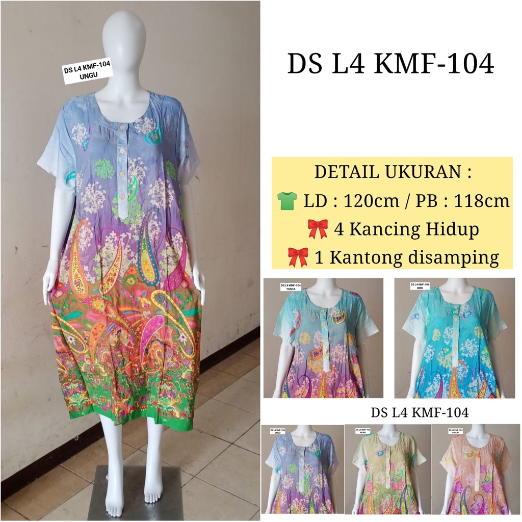 Daster Batik Kudamas DS L4 LD 120cm-122cm Busui KMF