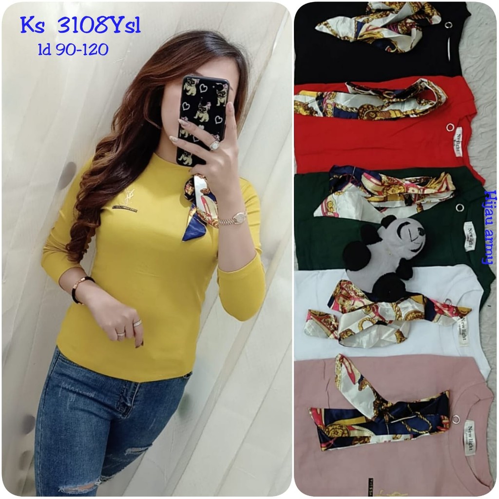 KAOS YSL BORDIR PANJANG MIX SYAL IMPORT
