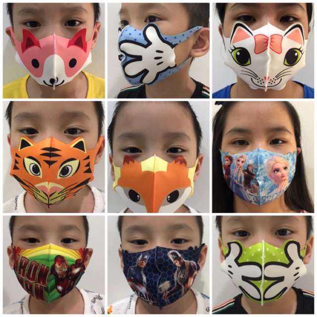 Masker Anak Kain Printing / Masker Kain Anak