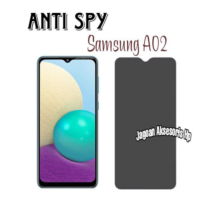 Tempered Glass ANTI SPY Samsung A02 6.5 inch Anti Gores Kaca PRIVACY Anti Intip