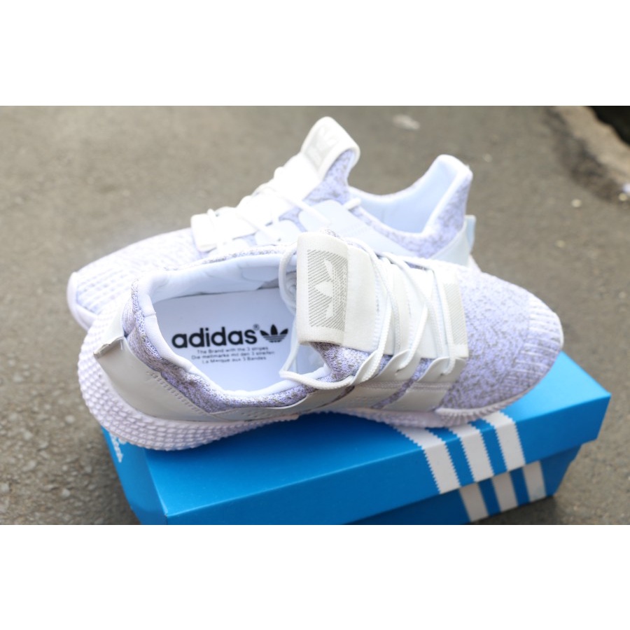 Sepatu Adidas Prophere Full White Putih Sneakers Fitnes Senam Lari Olahraga Enteng Ringan Gym