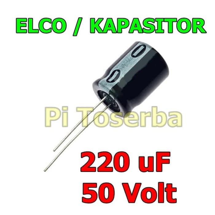 Kapasitor Elektrolit Elco elko 220 uF 50 Volt