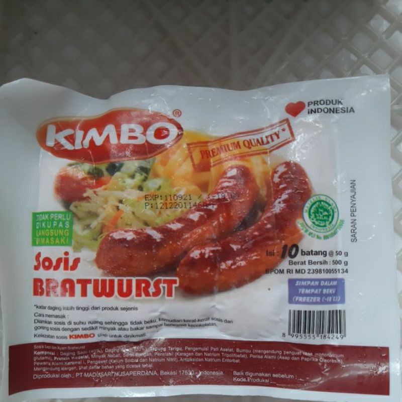 

sosis sapi kimbo bratwurst isi 10 500gr