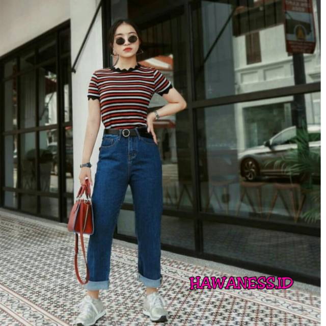 PROMO CELANA  BOYFRIEND  JEANS WANITA BF Shopee  Indonesia