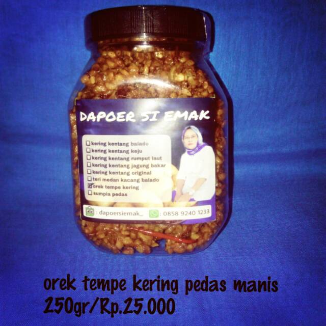 

Orek tempe kering pedas manis