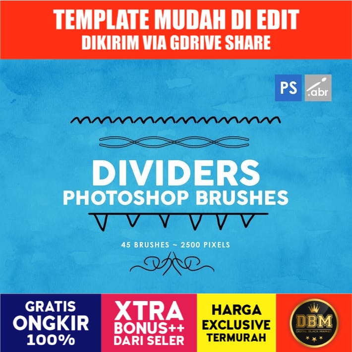 45 Dividers - Photoshop Brushes Vol2