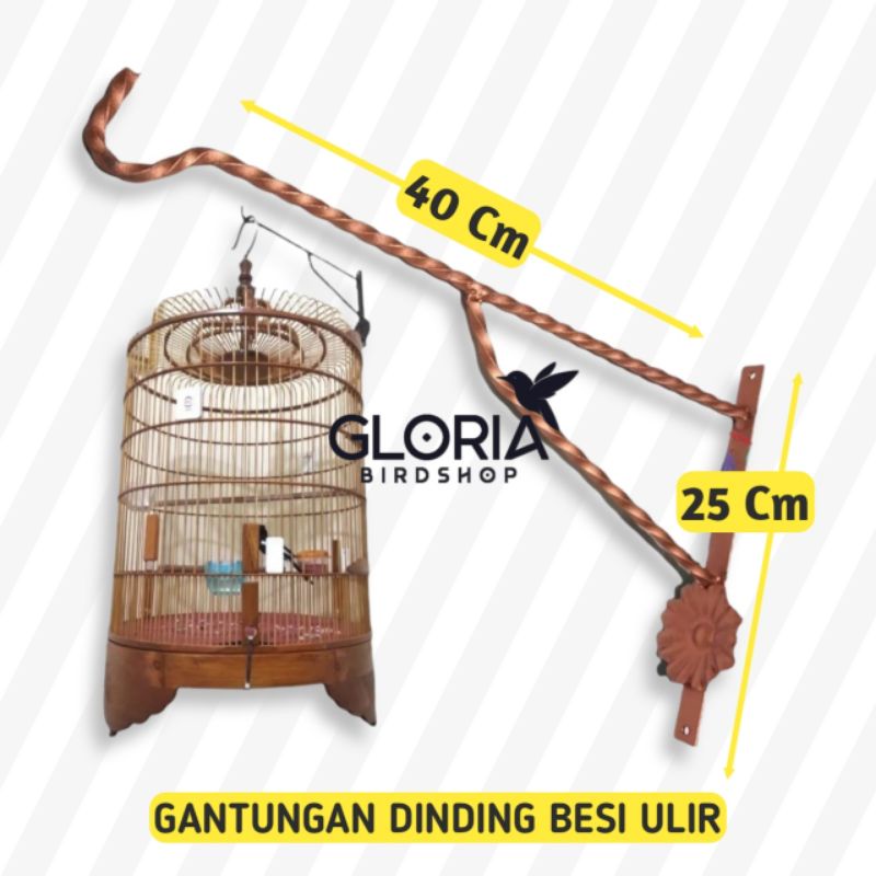 ANTUNGAN POT GANTUNGAN TEMPEL ULIR BESI DINDING TEMBOK SANGKAR KANDANG BURUNG TEMPEL DINDING