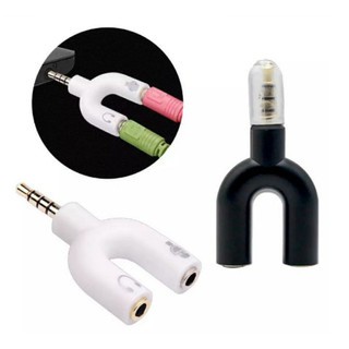 ANG Audio Splitter Jack 3.5mm to dual female U Shape 2in1 (Mic &amp; Audio)