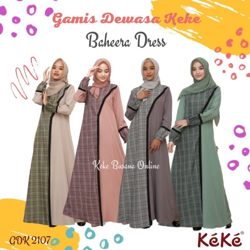 Gamis Dewasa Keke ~ Baheera Dress (GDK 2107) ~