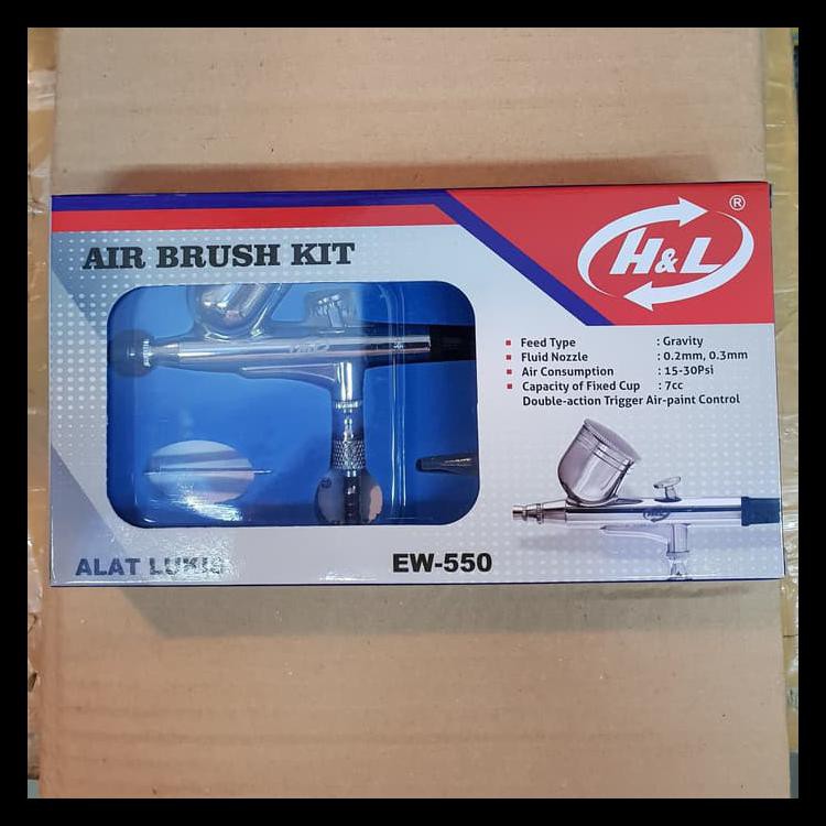 

Air Brush Kit Pen Brush Spray Gun Lukis Merk H&L