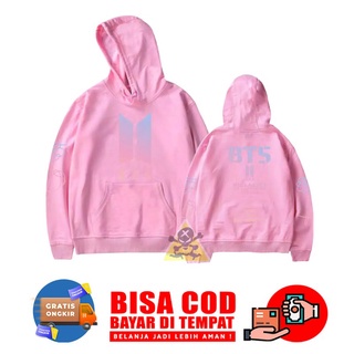 Jaket Sweater Hoodie *BTS Pink Premium Bahan Tebal Unisex