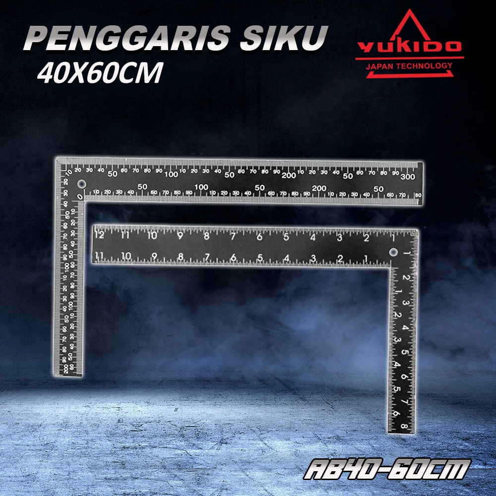 Penggaris Siku L Besi 40x60 Penggaris Siku Tukang Full Besi Siku Meter 40 x 60 cm