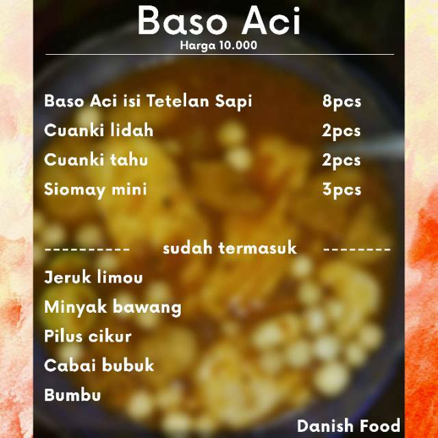 

Baso Aci Danis isi Tetelan Sapi