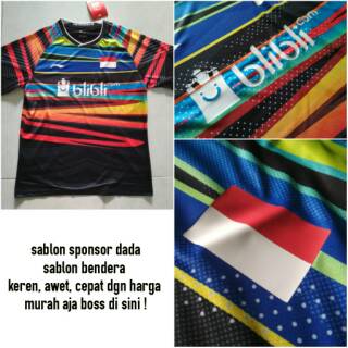 Pasang Sablon  Nama  1 3 baris bendera sponsor Sablon  