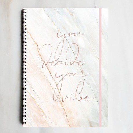

WHITE MARBLE VIBE Spiral Ruled Grid Dotted Notebook Diary Journal Bujo School Buku Tulis