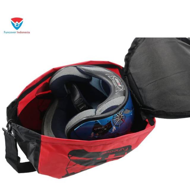 Tas Helm Anti air Cover Helm Waterproof RainCoat Full face Sarung Jas Hujan Helm Funcover