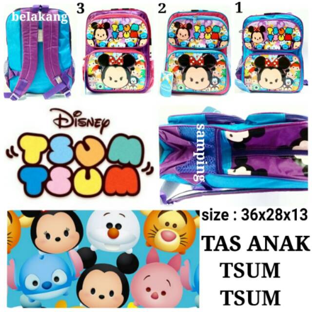 Tas anak wanita sekolah exspeed karakter tsum tsum bag school termurah dan terbaru