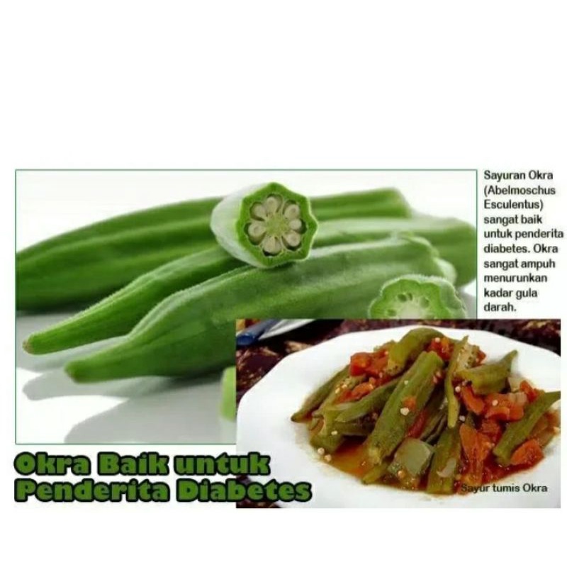 

Okra hijau segar 1kg/Sayur okra hijau/Buah okra hijau
