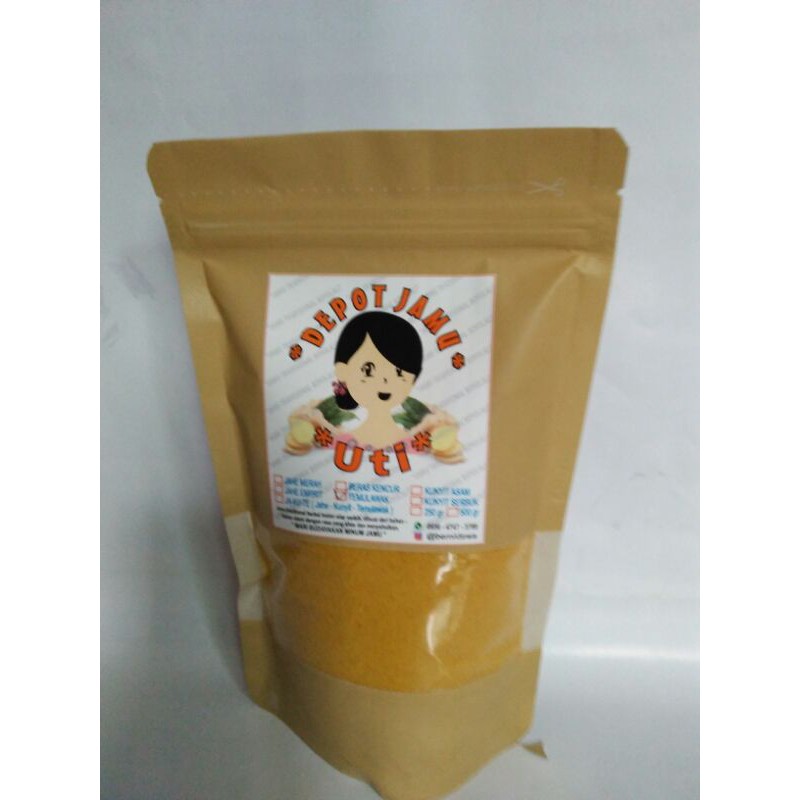 

kunyit asam,,(kunyit bubuk +asam Jawa)instan kemasan 250 gram