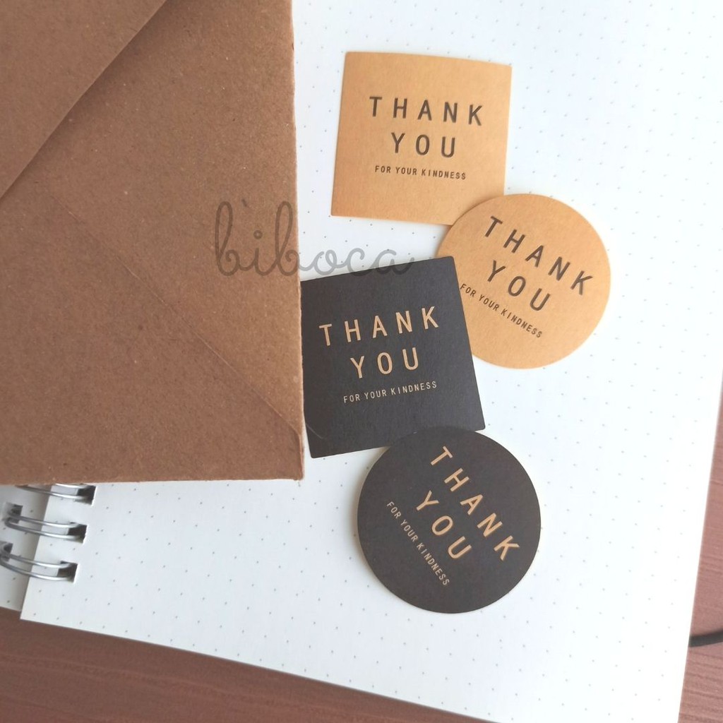 

Sticker Label Thank You Stiker Terima Kasih Amplop Segel Kemasan Plastik Kardus Kue 1PCS PART4