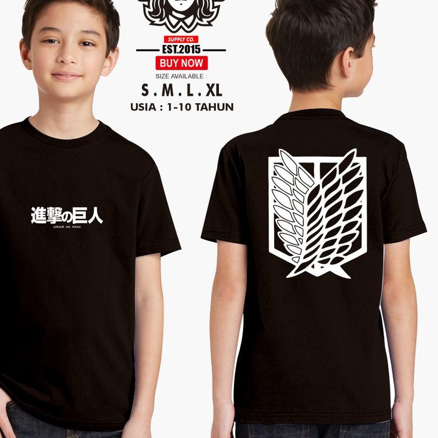 You can buy Kaos Baju Anak Attack on Titan Kaos Anime - Karimake Foto Asli**ꆜ ❊