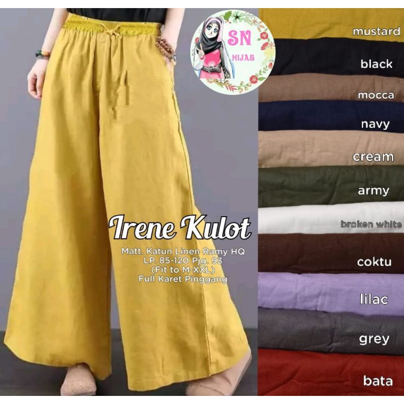 CELANA KULOT CRINKLE PREMIUM/KULOT LINEN PREMIUM HIGHWAIST FULL KARET PINGGANG KARET WANITA TERBARU 