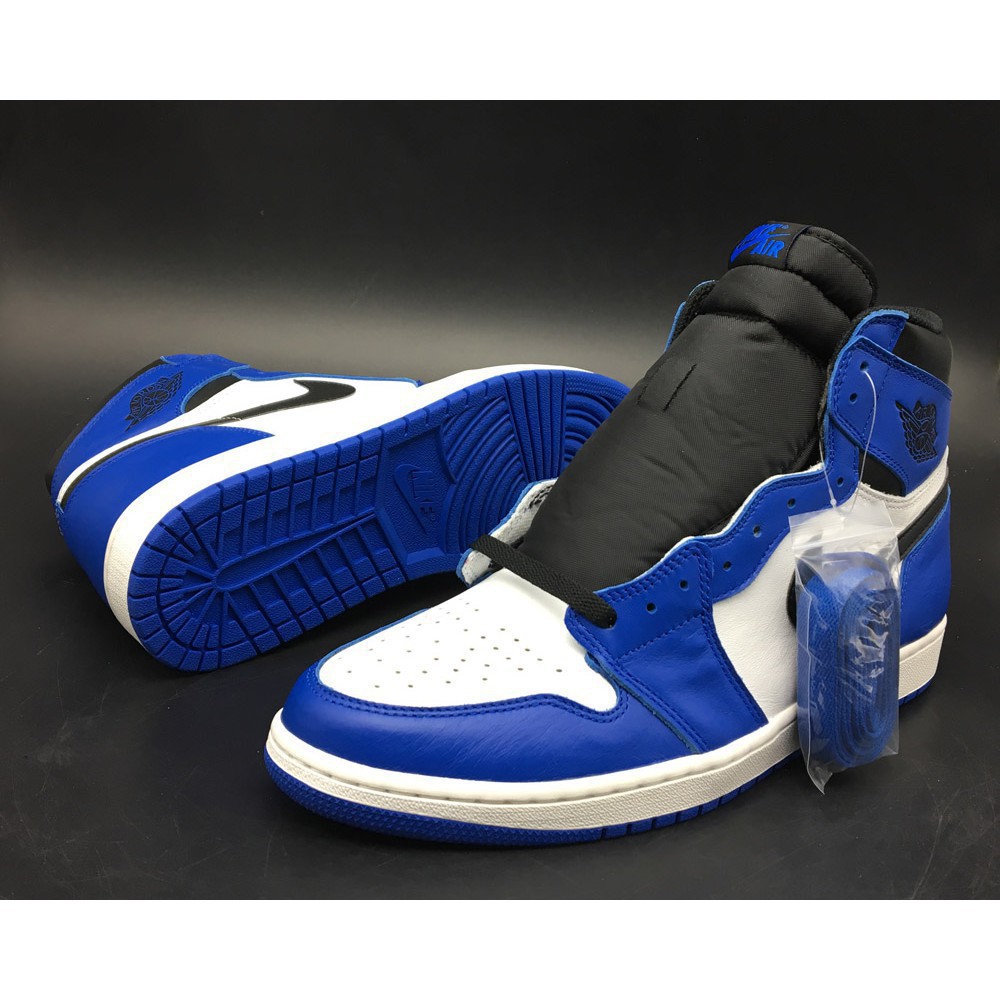 jordan 1 black black white game royal