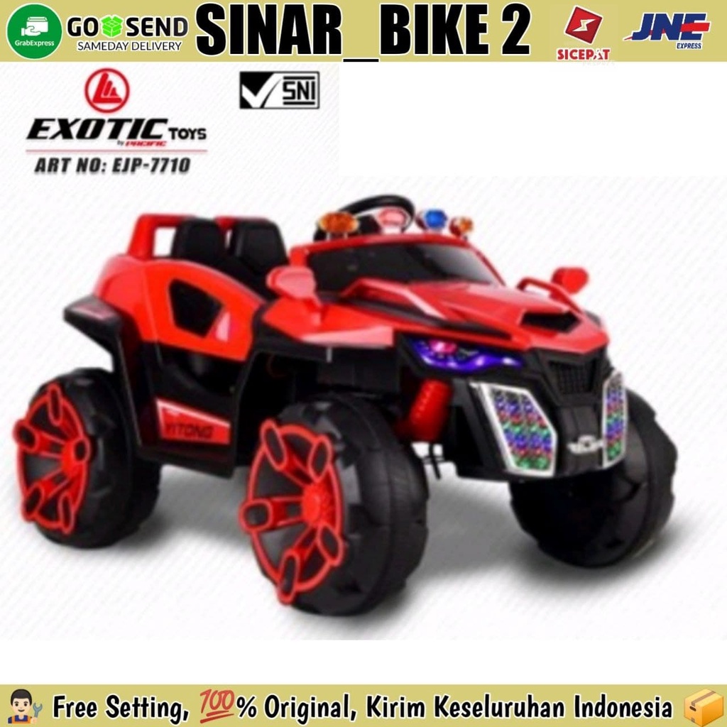 Mainan Mobil Aki Anak Exotic EJP7710 Battery 12V 7Ah Remote Control