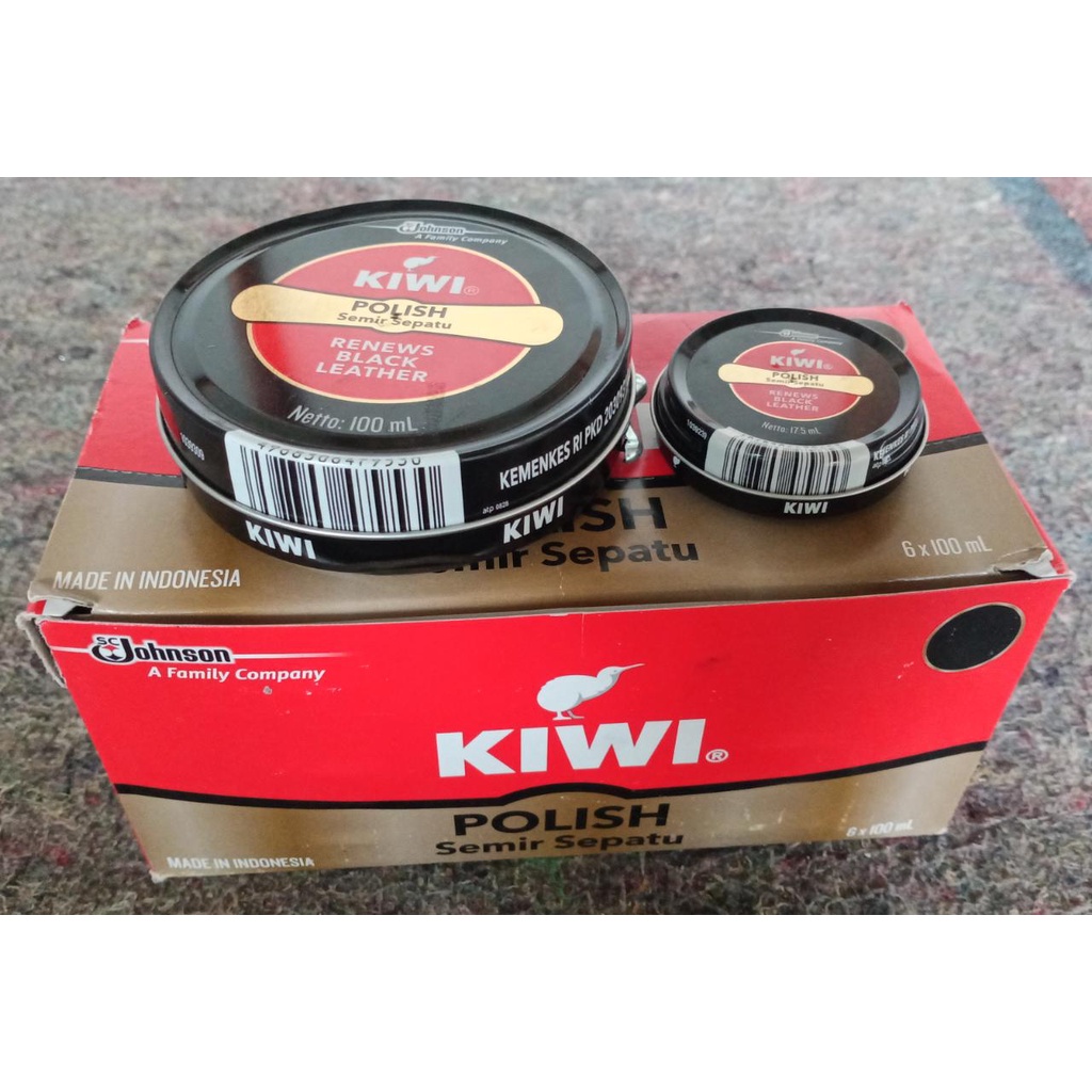 KIWI Semir Sepatu Hitam KIWI 100ml Paste SP Shoe Polish Semir Sepatu Black