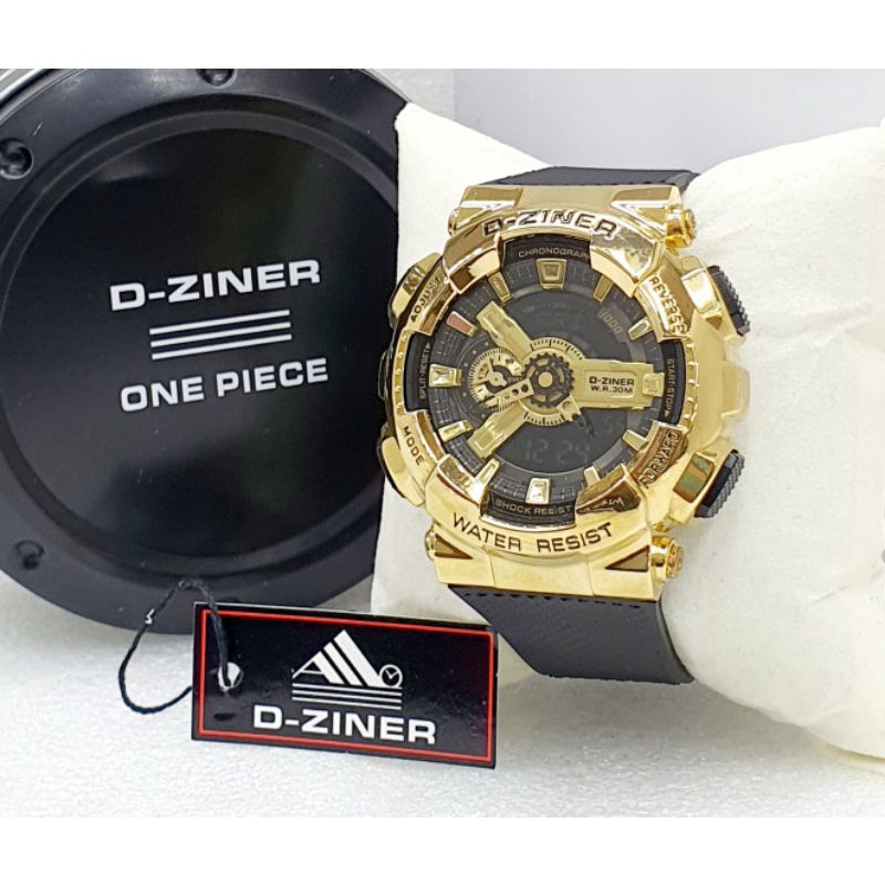 DZINER 8295 JAM TANGAN PRIA RUBBER DUALTIME ORIGINAL JAM TANGAN TERLARIS