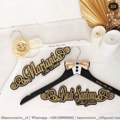 Wedding Hanger Kado Pernikahan Properti Foto Pernikahan Dress Wedding Gown