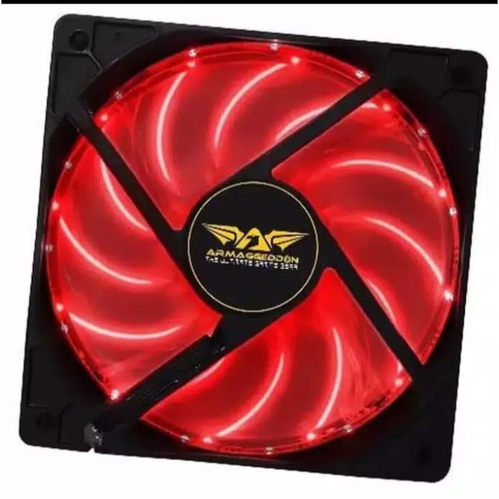 Fan Casing / Kipas PC 12 INC Armagedon LED – Merah&amp;Biru