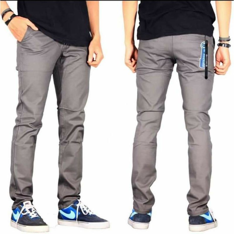 Celana Celana Chino Chinos Pria Panjang Bahan Melar Kerja Harian Cino Slim Fit Murah