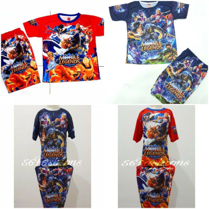 SETELAN KAOS/BAJU ANAK MOBILE LEGEND KIDS ML MURAH