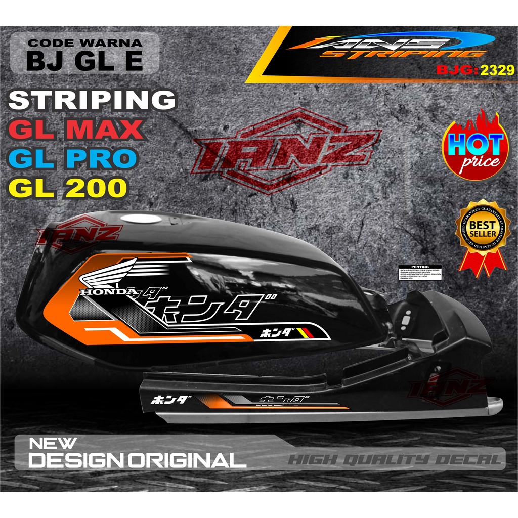 COSTUM STRIPING GL PRO TERBARU / STIKER MOTOR GL TERMURAH / STRIPING MOTOR GL 100 / STIKER MOTOR