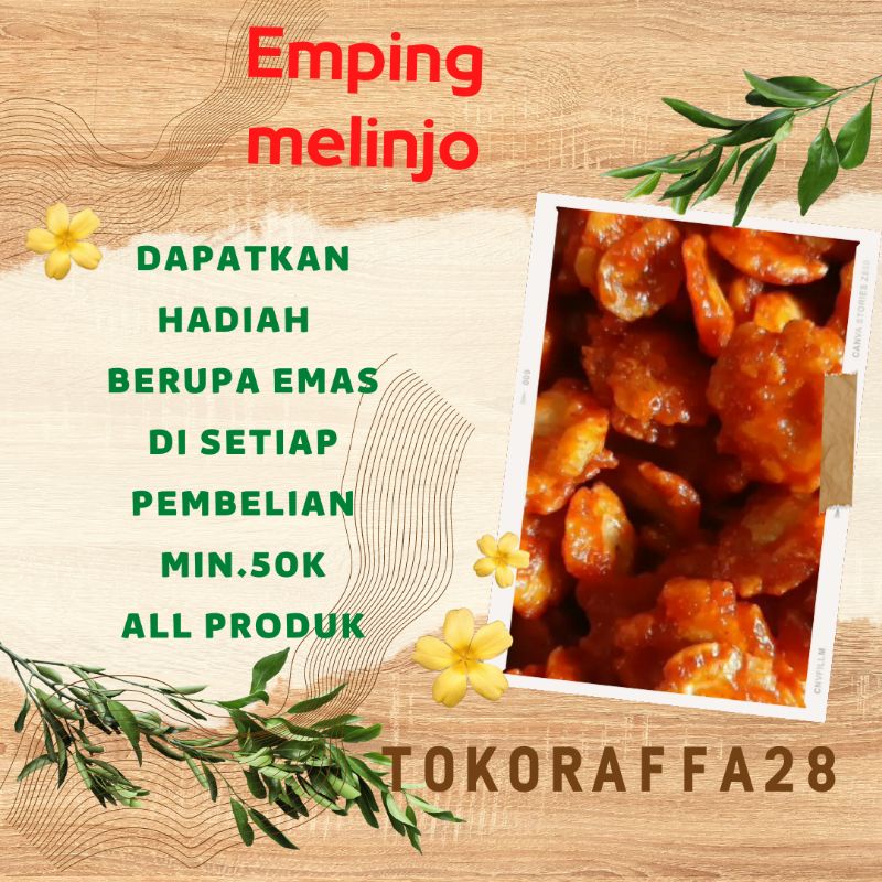 

emping melinjo pedas manis 250gr / emping / emping melinjo
