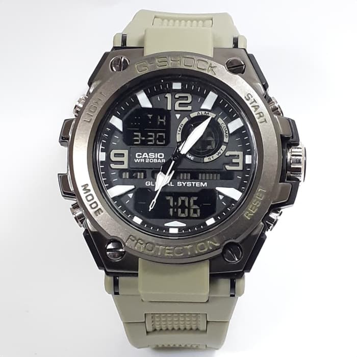 Jam tangan SPORT New G-SHOCK G Shock GST201 cream black